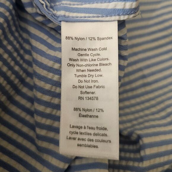 SOLD!!! VINEYARD VINES PERFORMANCE Seersucker Harbor Shirt Dress - Size 16 - Picture 10 of 10